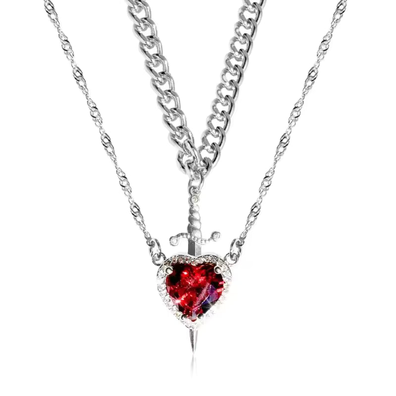 Collar Protector corazón y espada
